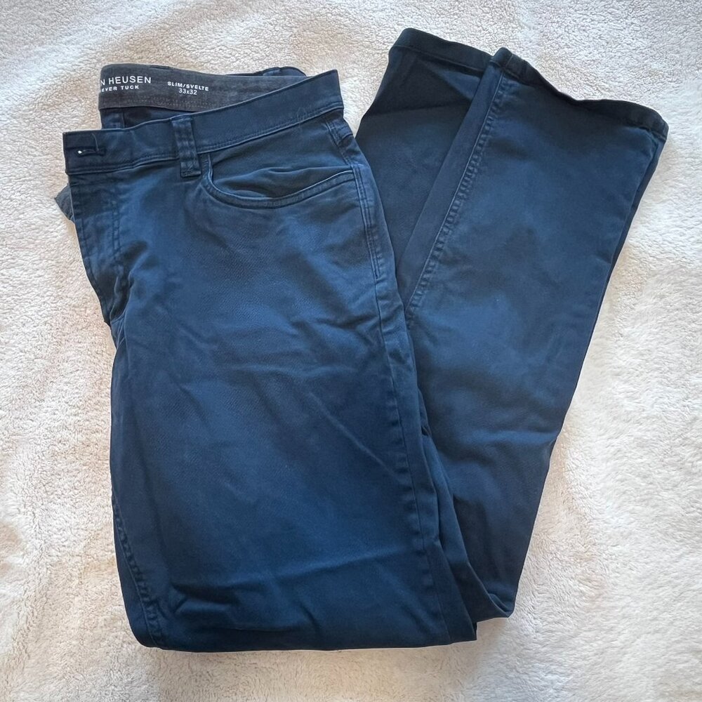 Men's Van Heusen Never Tuck Slim-Fit Stretch Easy-Care Pants